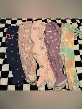 6/12 month girls sleepers